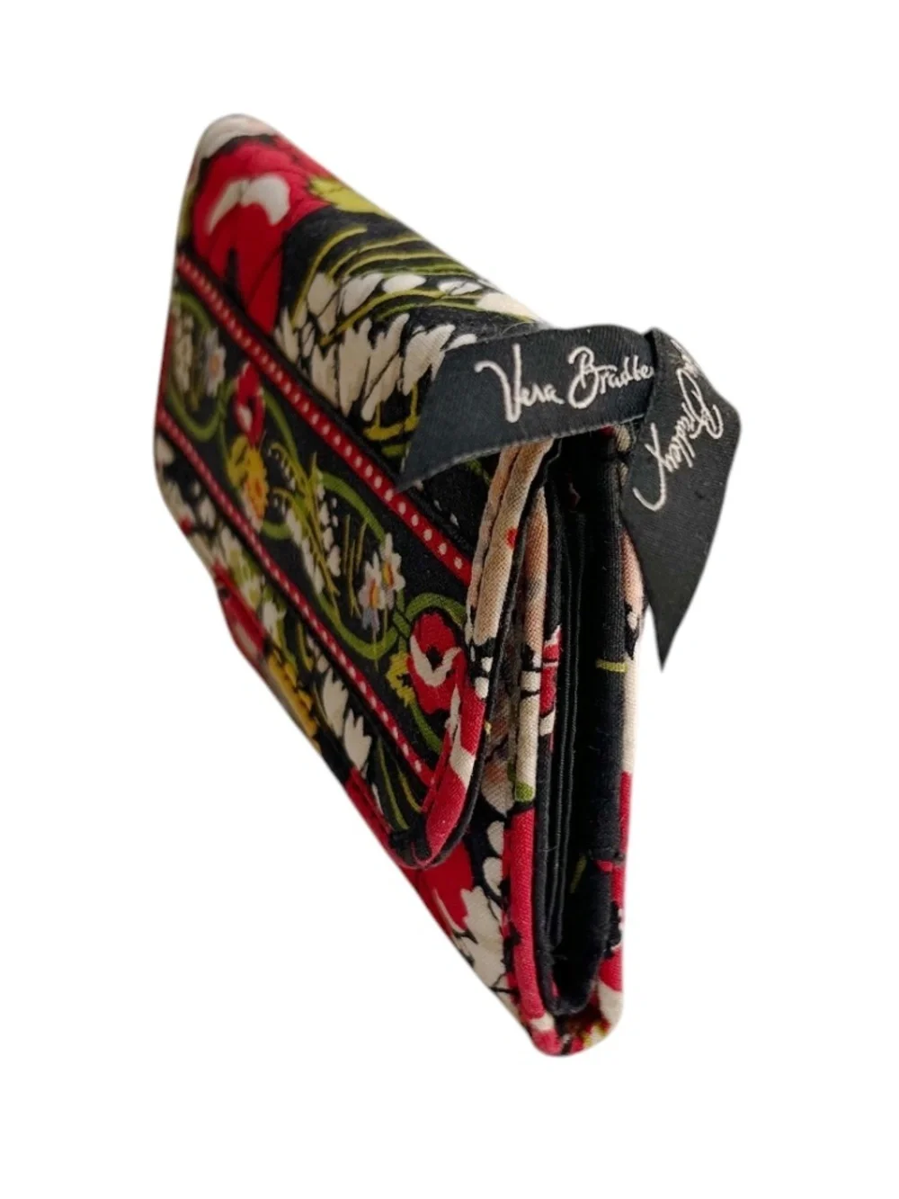 Vera Bradley Euro Tri-fold Wallet Poppy Fields Pattern - Picture 6 of 10
